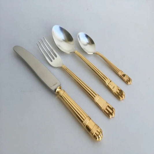 Amida Gold and Silver Plated Cutlery Set