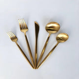 Baha Gold Brass Modern Cutlery Set