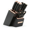 Black & Copper Knife Block Set