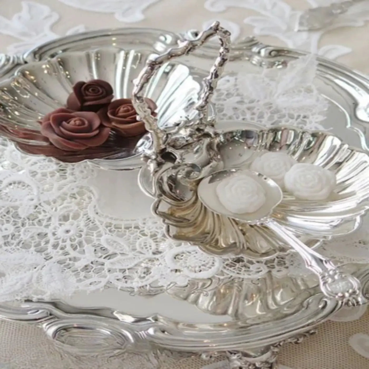 Brilliance Bloom Luxury Silver Plated Bowl