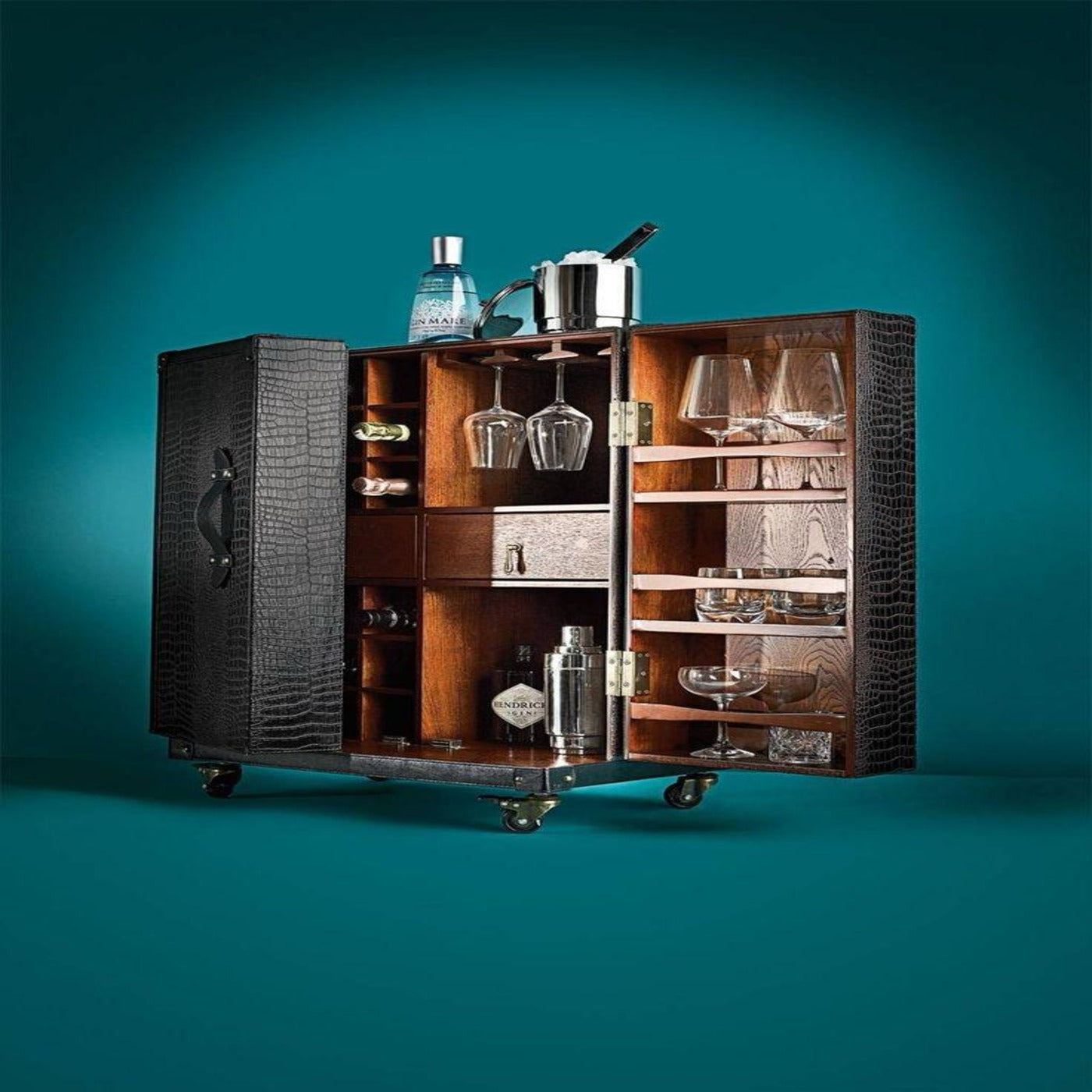 Chic Black Mini Luxury Bar Unit