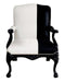 Luxury Black & White Sofa Chair