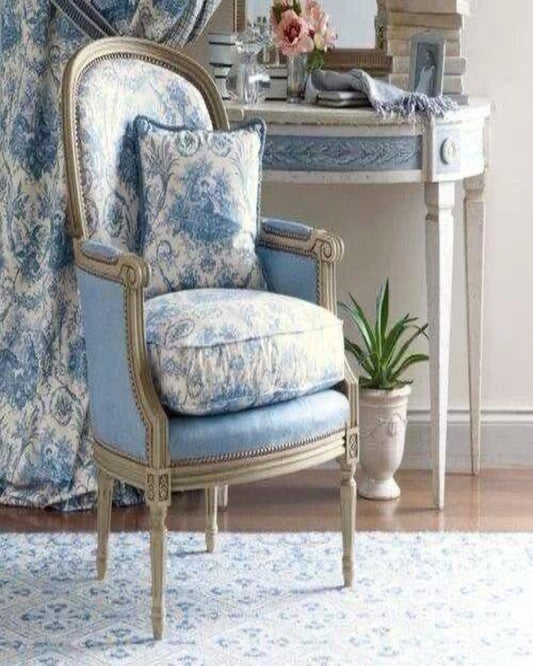 Cushion Sky Blue Luxury Sofa Chair