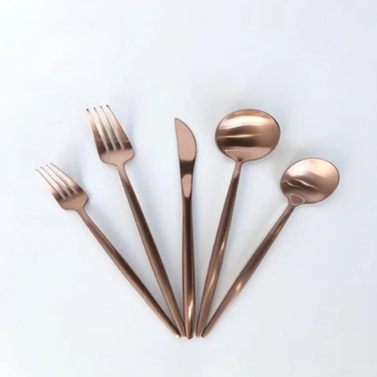 Cyrus Rose Gold Finish Cutlery Set