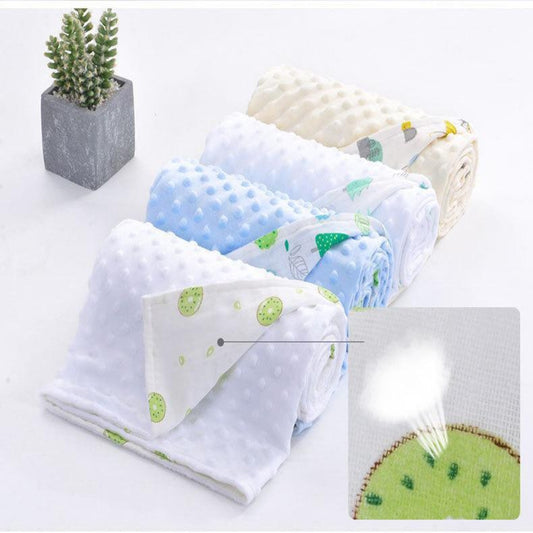 Dot Comfortable White Kids Blanket