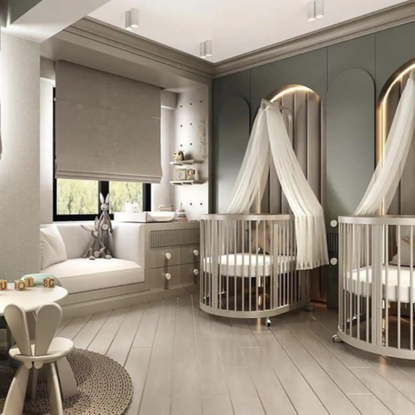 Ember Silver Luxury Crib For Kids Room