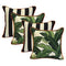 Flair White Green Leaf Beautiful Cushion