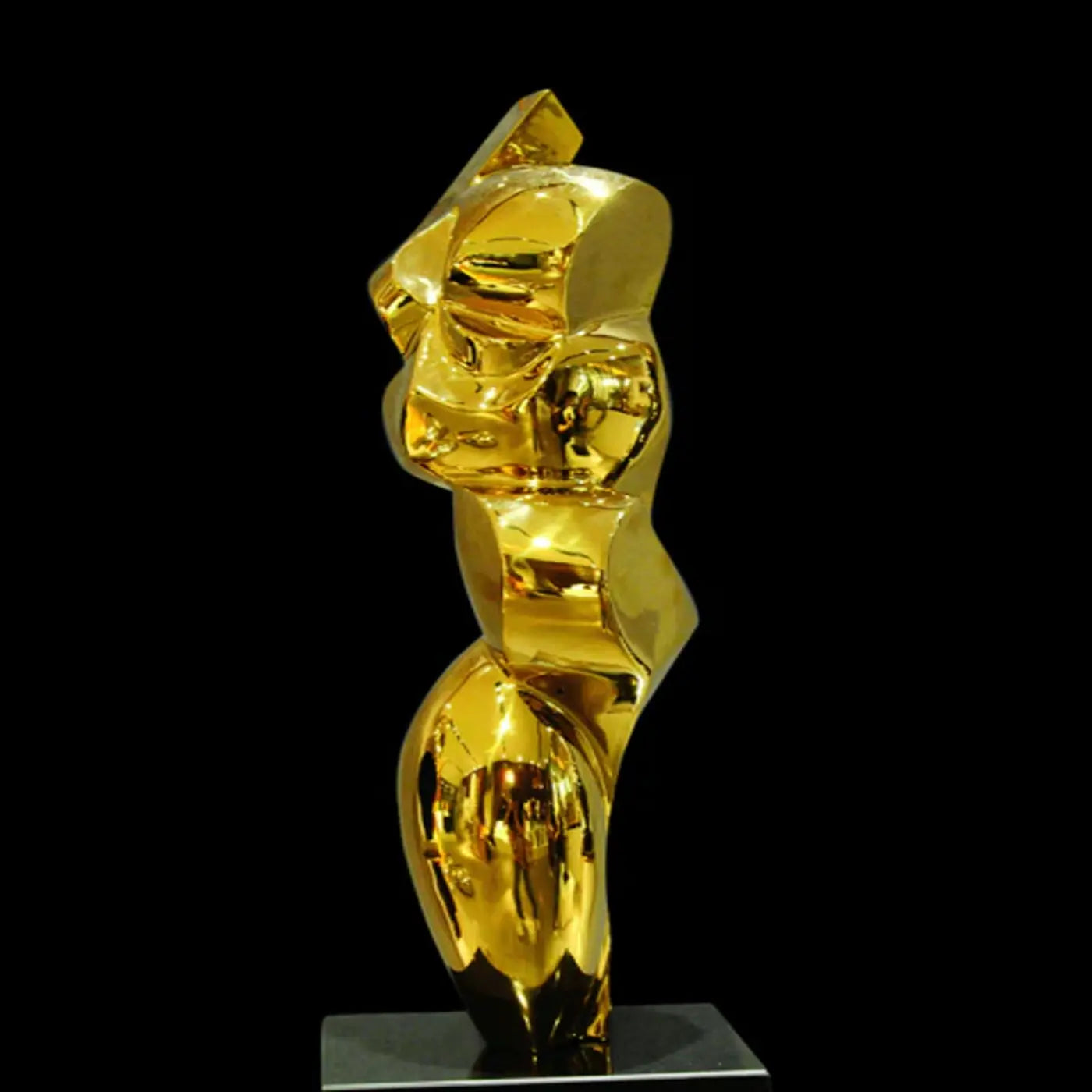 Gail Metallic Gold Abstract Sculpture