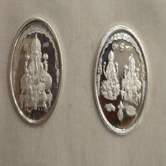 Ganesh Lakshmi Silver Coins