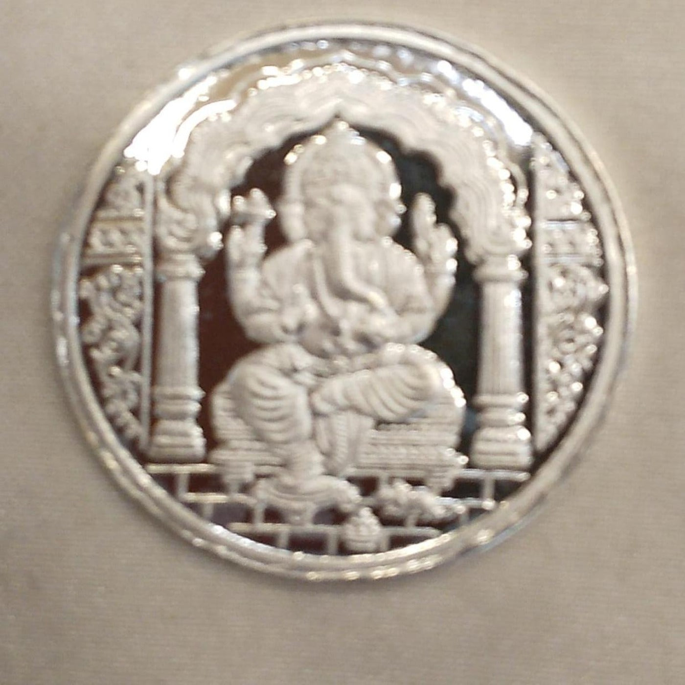 Ganesh Silver Coin