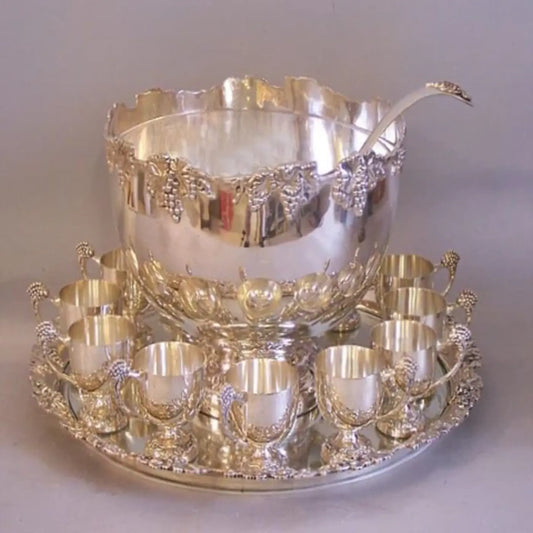 Glorious Modern Gold and Silver Plated Cup Set