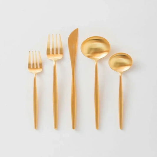 Grape Gold Finish Cutlery Set