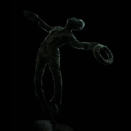 Hunter Man Metallic Black Sculpture