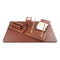 Luxe Brown Leather Office Desk Set