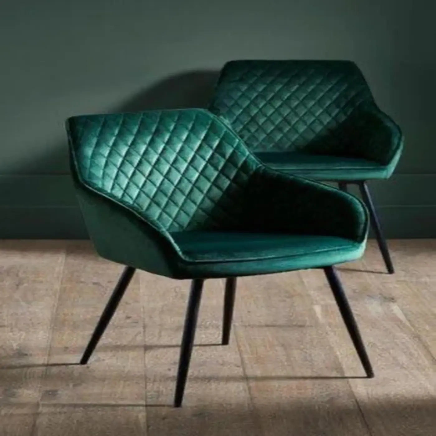 Mink 2 Set of Green  Dining Chairs