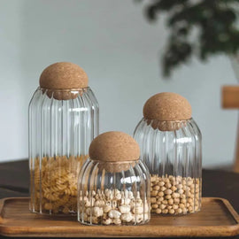 Modern Design Transparent Storage Containers With Ball Shaped Lid