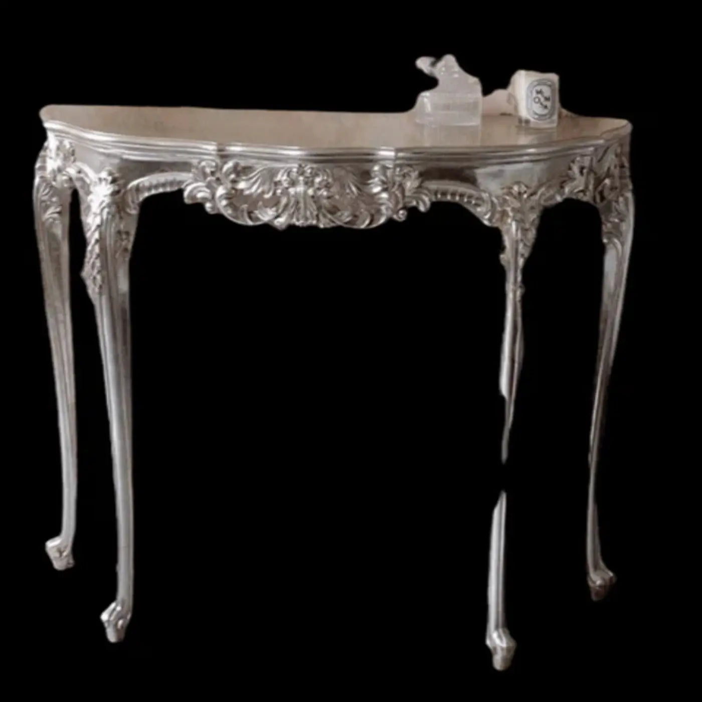 Modern Silver Leaf Console Table