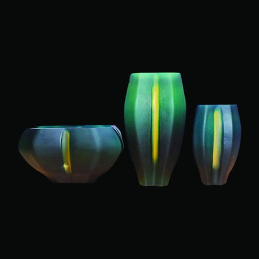 Nogi Green Vases Set of 3