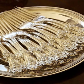 Radiant Gold Finish Luxury Fork Set