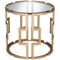 Round Metal And Glass Side Table