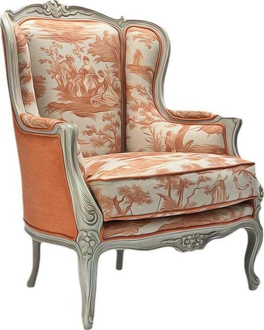 Orange Luxury Sofa Chair