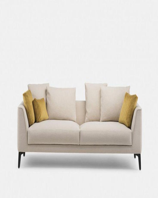 Spacious White Luxury 2 Seater Sofa