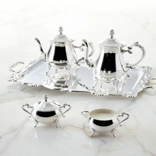 Sparkle Modern Silver Plated Tea Set