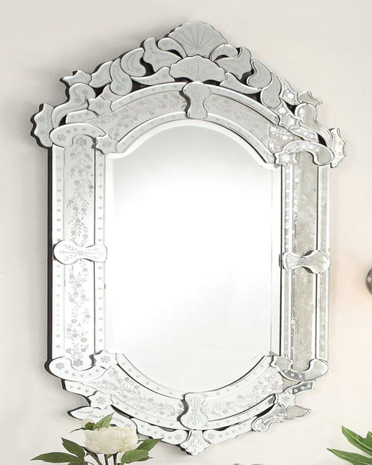 Sparkle Luxury  Silver Square Leaf Mirrors