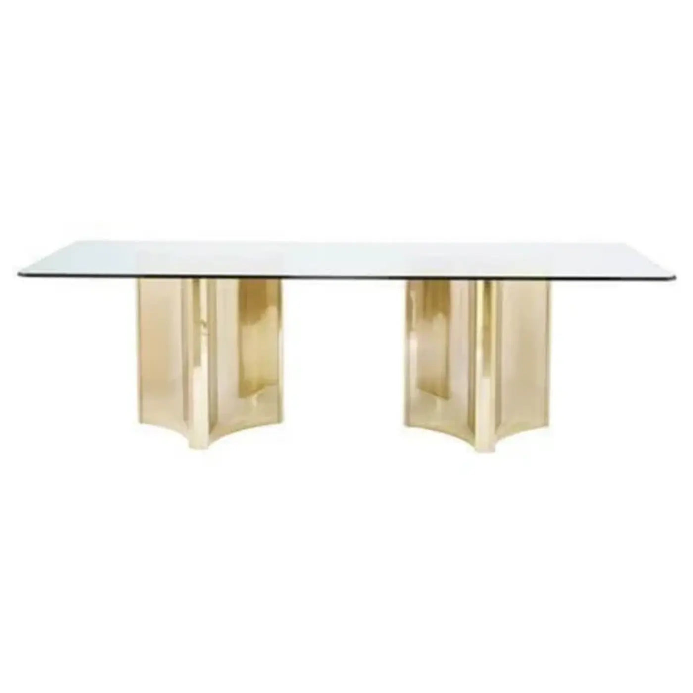 Stylish Glass and Metal Dining Table