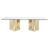 Stylish Glass and Metal Dining Table