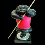 Thor Dwarf Carrying Stick Black Sculpture