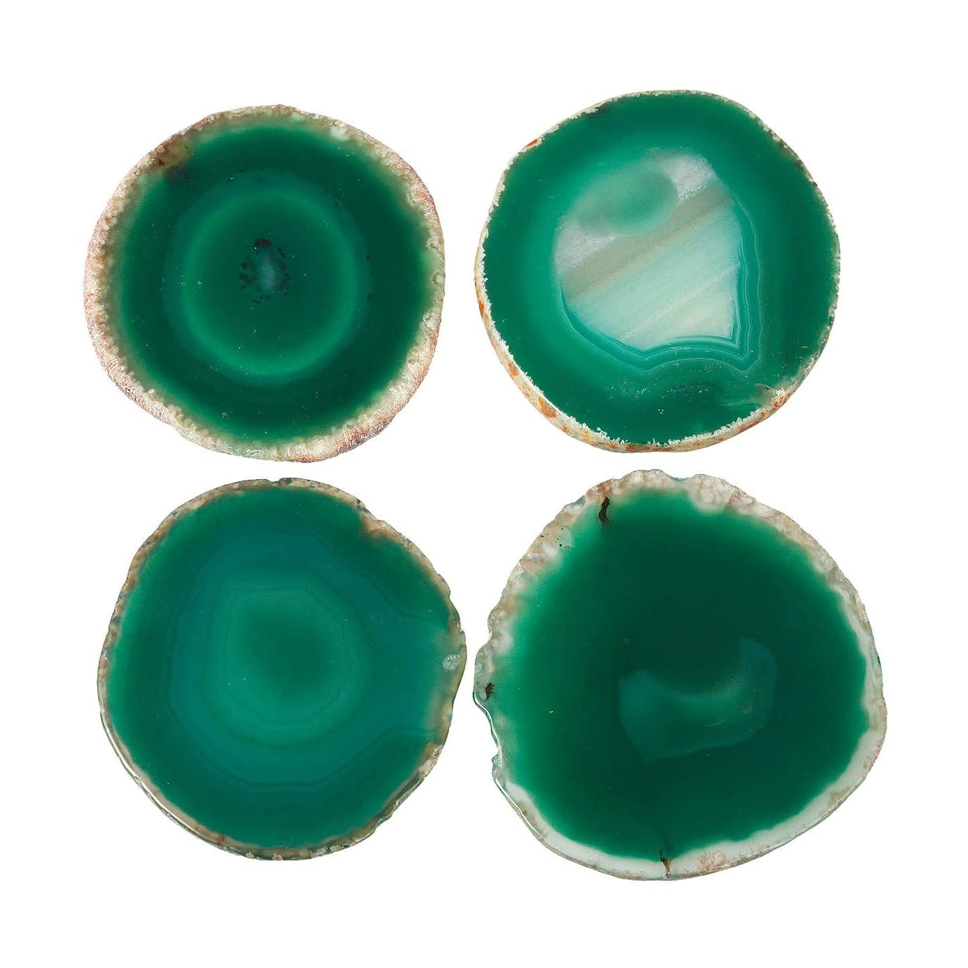 may Green Agate Hand  Rounded Coasters For  house worming Gift