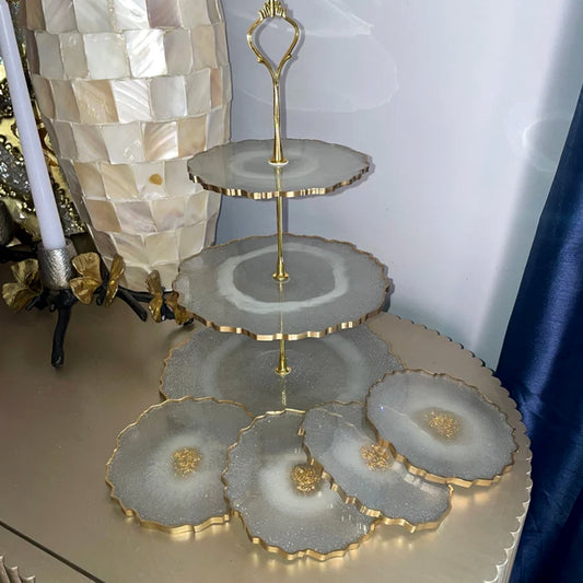 Ricardo 3 Tier Resin Cake Stand Tray