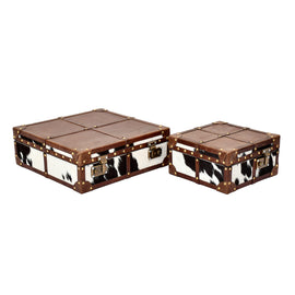 Aliant Boxes Set of 2 Leather