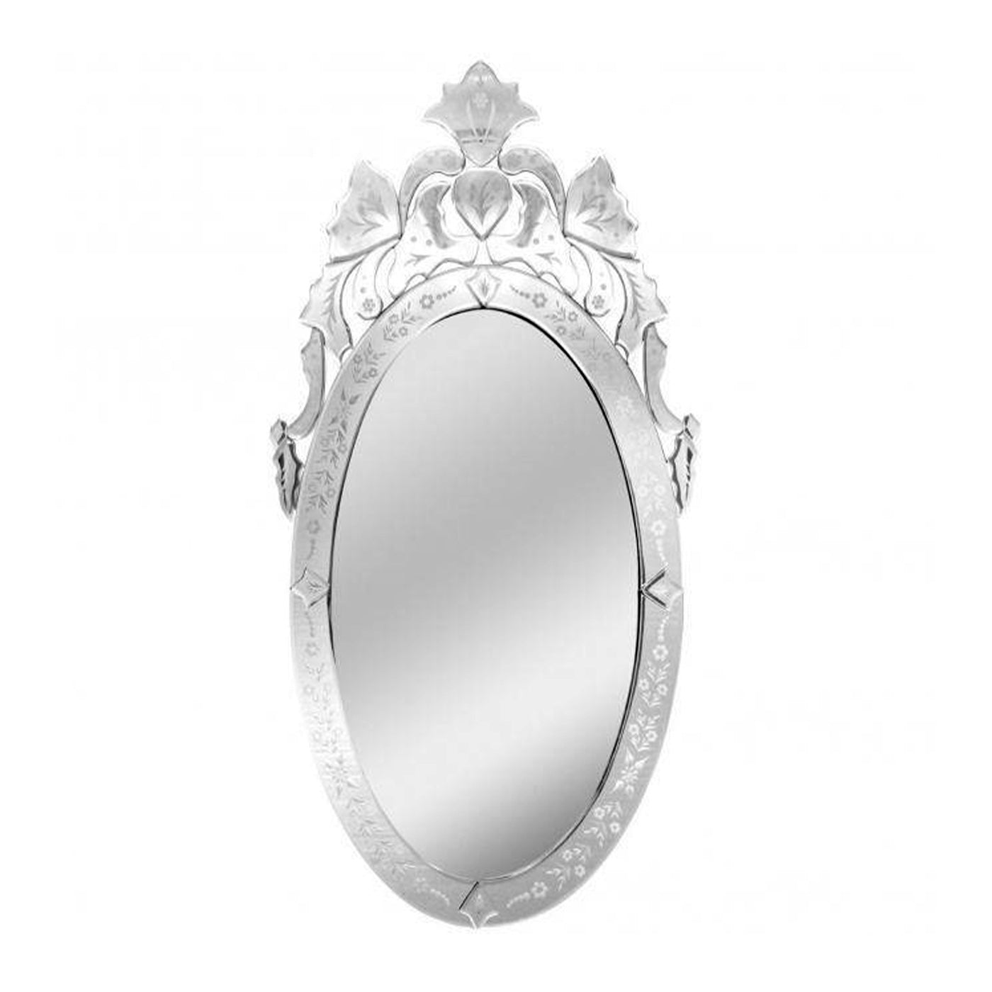 Vintage Murano Oval Wall Mirror