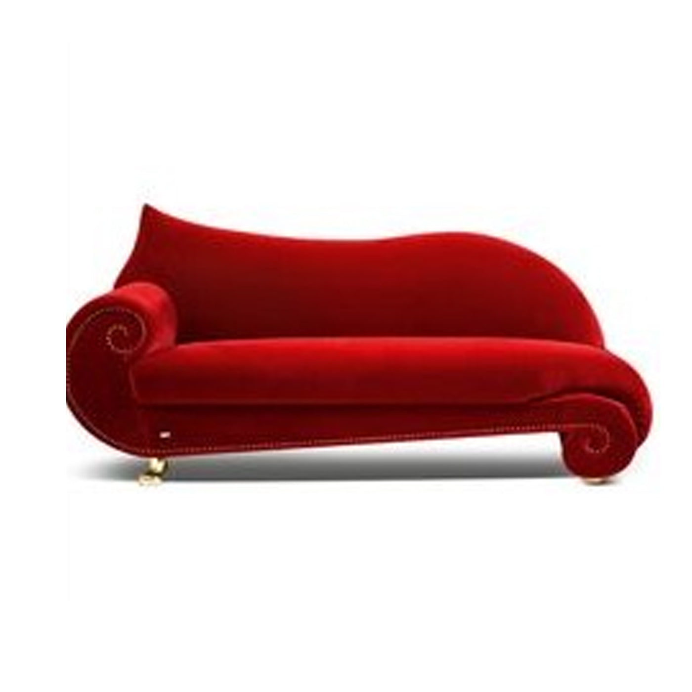 Drothey Modern Red Velvet 3 Seater Sofas