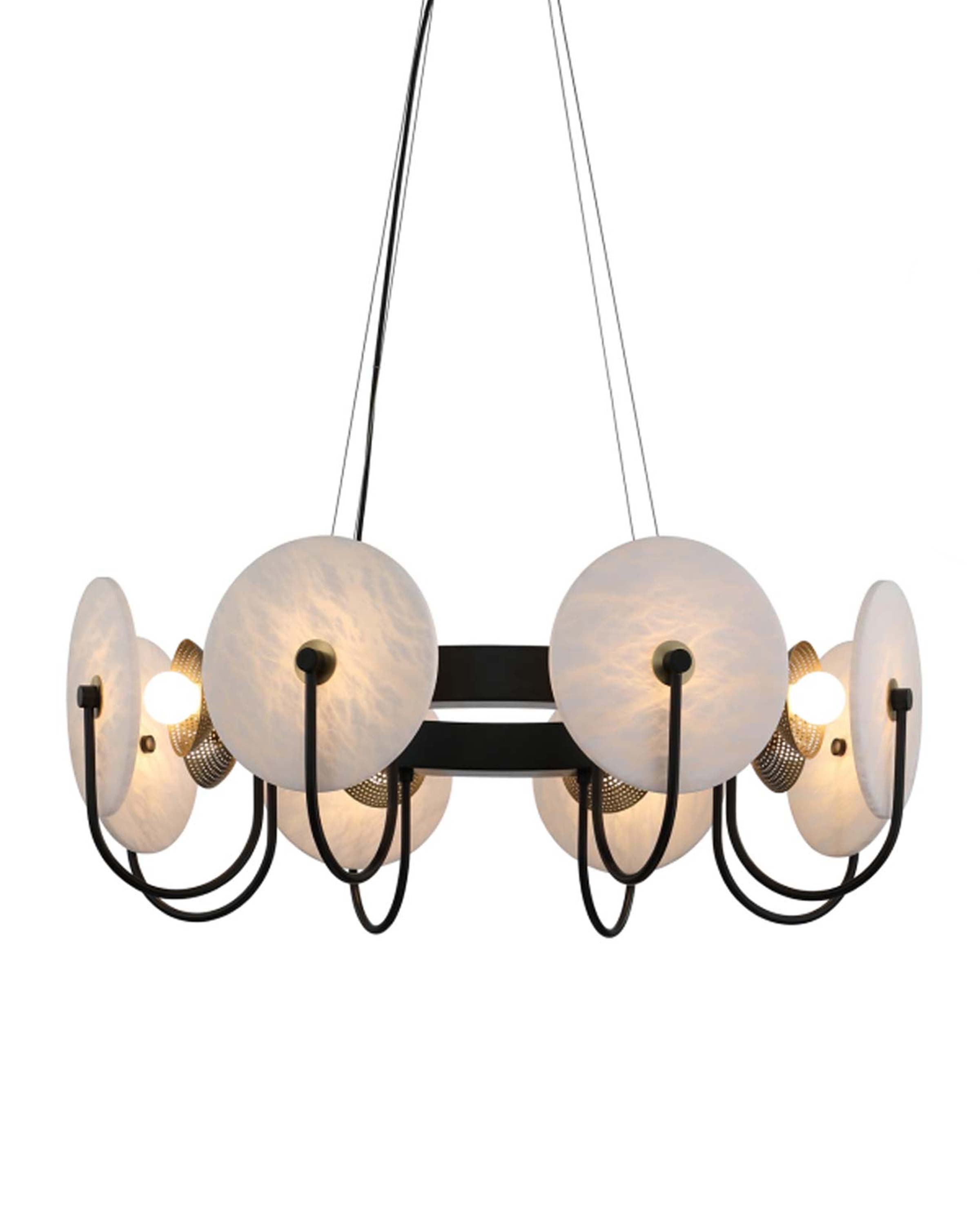 Charitably Luxury Modern Hanging Lights With Golden Finish