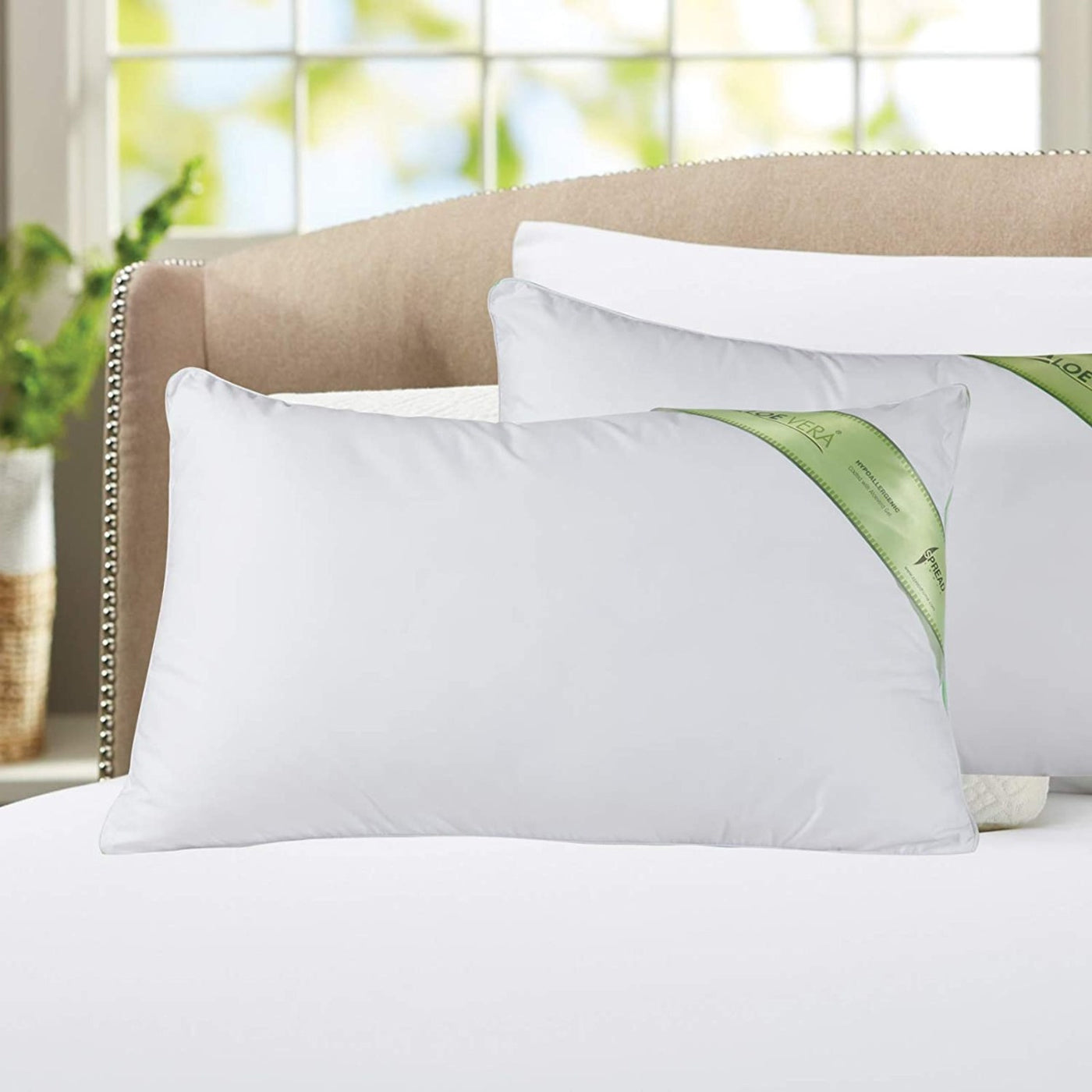 Oliver  Microfiber & Polyester 2-Piece Bed Pillow Set - 40 x 60 cm, White