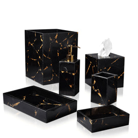 Black Marble Bathroom Set