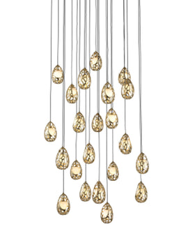 Davina 5 Pendant Golden Finish Modern Hanging Lights