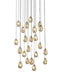 Davina 5 Pendant Golden Finish Modern Hanging Lights