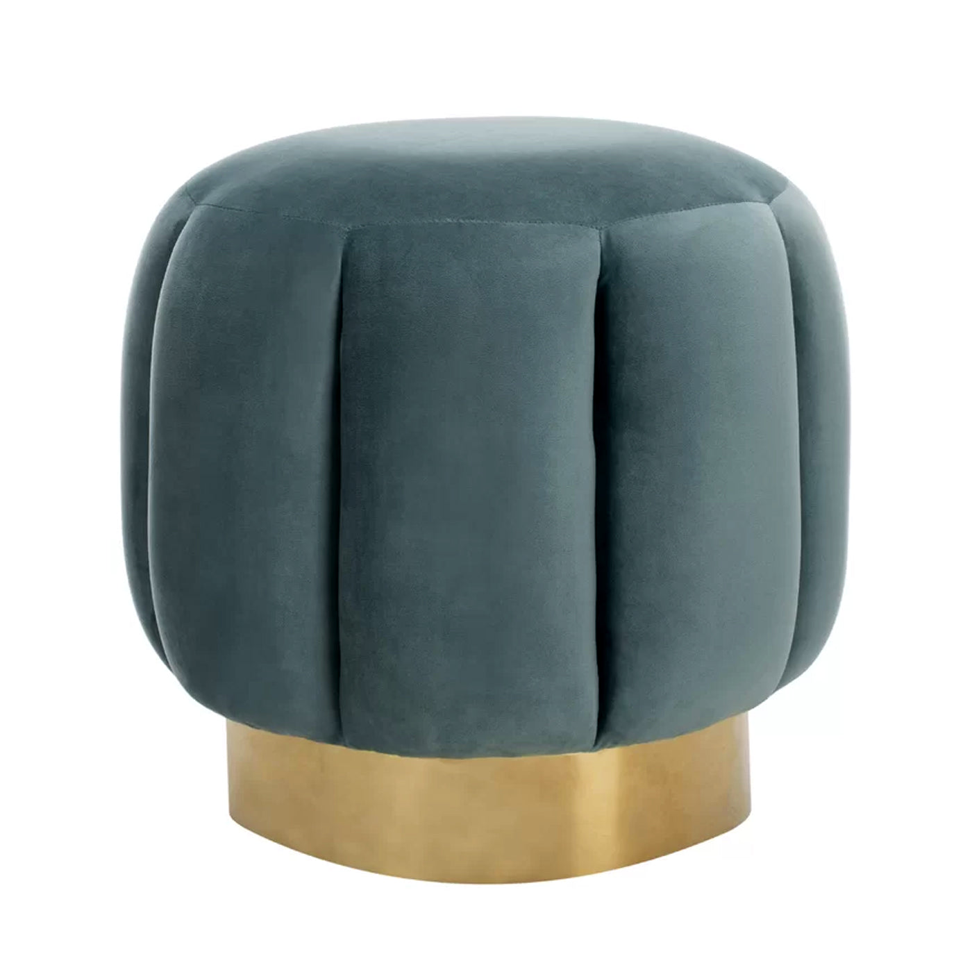 Sawyer-l Blue Golden Metal  Ottomans Pouffes