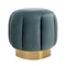 Sawyer-l Blue Golden Metal  Ottomans Pouffes