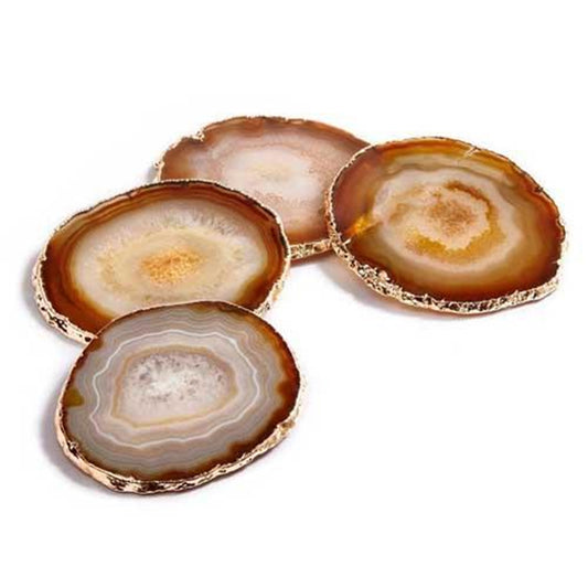 Payton Handmade Nordic Style Natural Agate Geode Crystal Coasters