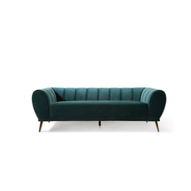 Comer Teal Green Upholstered Modern 3 Seater Sofas