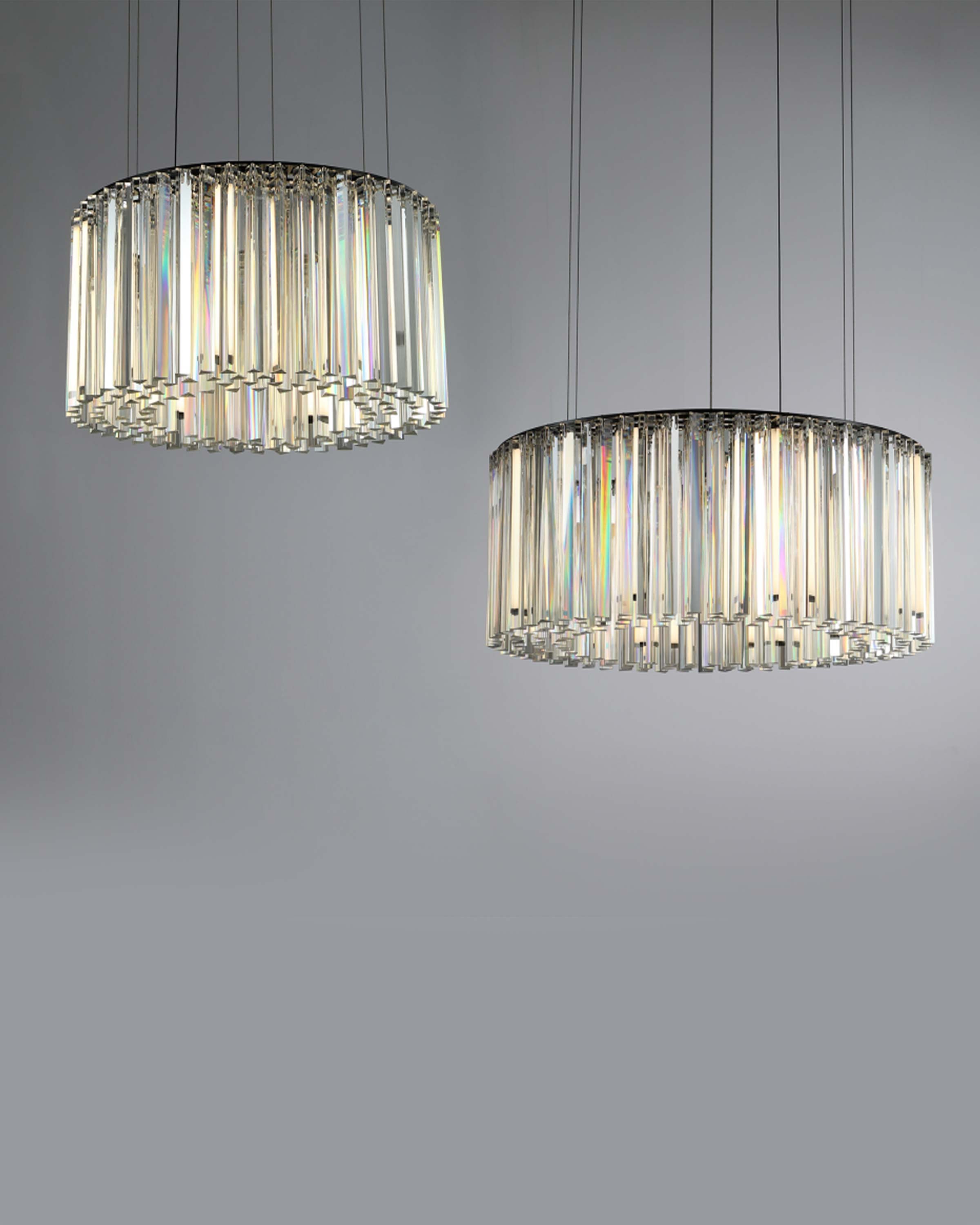 Aisha With Crystal Finish Chandeliers Set Of 2