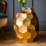 Oliver Round Golden Side Tables