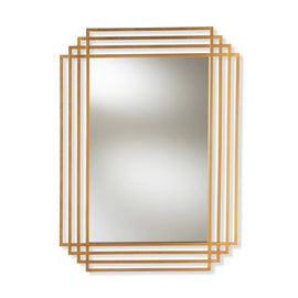 Sloane Hexagon Brass Frame Wall Hanging Mirrors