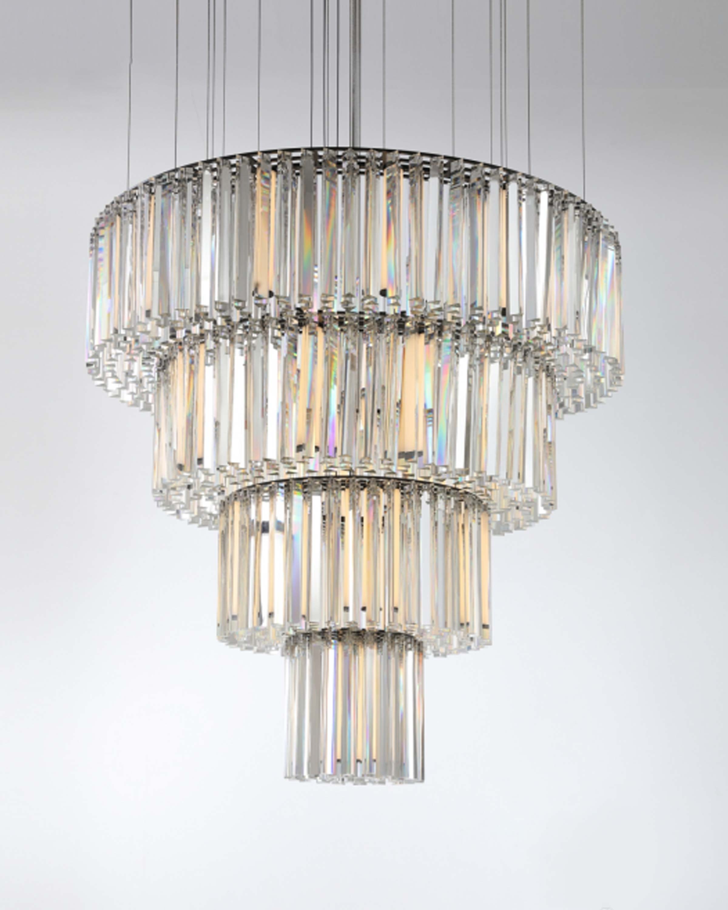 Anahi hanging Lights With 3 Layers Crystal Chandelier