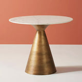 Ezequiel Modern Round Side Table With marble Top